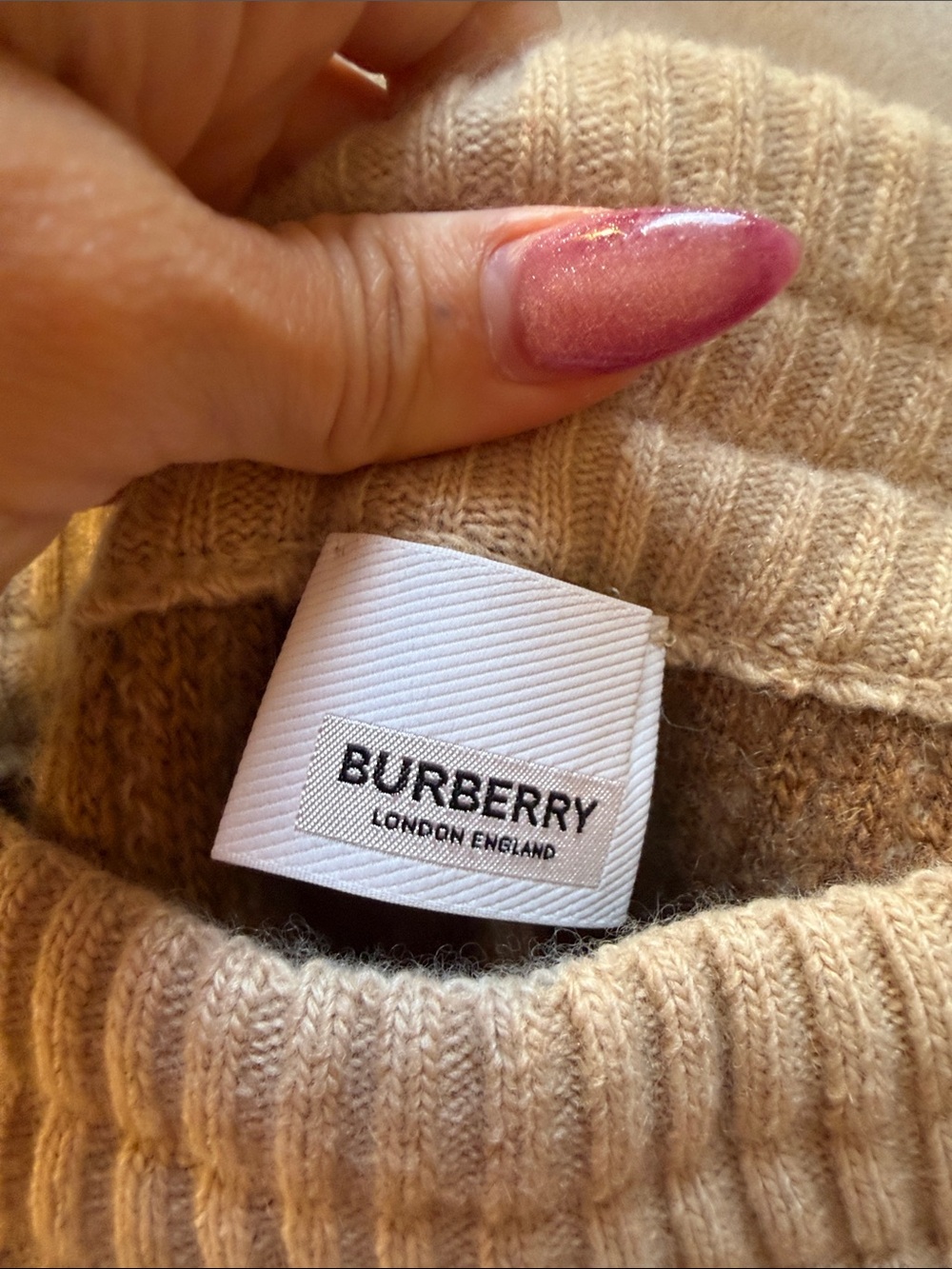 Burberry Cream and Brown Knit Two-Piece Set - Picture 3 of 6